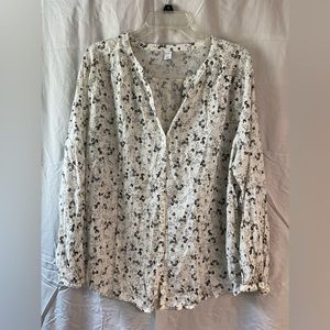 Button Up Casual Floral Top